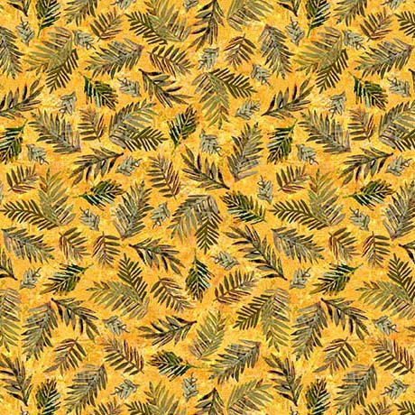 FOREST LIGHT PINE SPRIGS MARIGOLD 44"/45" Fabric Per Yard - Choice Fabrics2600-32068-S