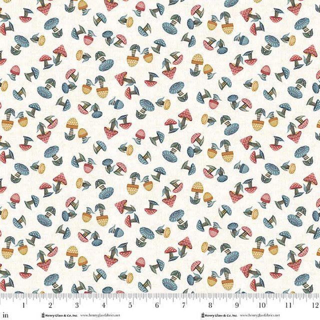 Cream Mushrooms Cotton 44"/45" Fabric Per Yard - Choice FabricsQ-3552-44