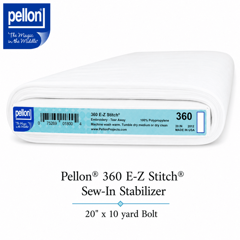 Pellon® 360 EZ Stitch™ Sew-In Stabilizer – 20" x 10 Yard Bolt – White - Choice FabricsDS360-B10