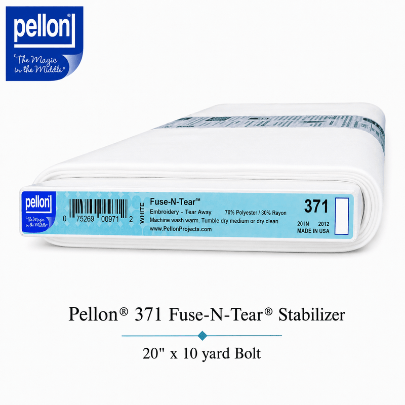 Pellon® 371 Fuse-N-Tear® Fusible Stabilizer – 20" x 10 Yard Bolt – White - Choice FabricsDS371-2010BOLT