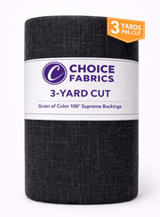 Grain of Color 108" Supreme Backings - Black (3-Yard Pack) - Choice Fabrics3YD-18452-049