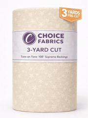 Tone on Tone 108" Supreme Backings - White on Cream Stars (3-Yard Pack) - Choice Fabrics3YD-18463-A02