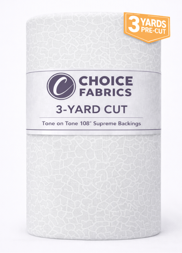 Tone on Tone 108" Supreme Backings - White on White Crackle (3-Yard Pack)