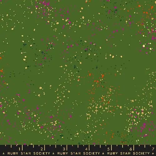 Dark Green Speckled Metallic Sarah 43"/44" Fabric Per Yard - Choice FabricsRS5027-115M