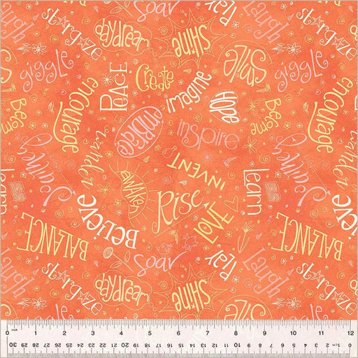 Orange Noteworthy Aspirations 44"/45 Fabric Per Yard - Choice Fabrics53856-2
