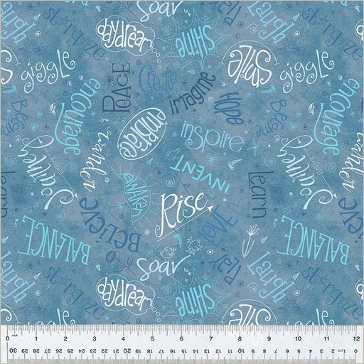 Blue Denim Noteworthy Aspirations 44"/45 Fabric Per Yard - Choice Fabrics53856-5
