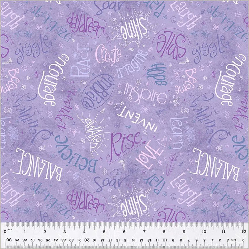 Purple Lilac Noteworthy Aspirations 44"/45 Fabric Per Yard - Choice Fabrics53856-6