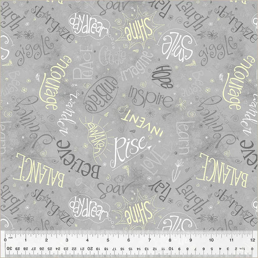 Grey Smoke Noteworthy Aspirations 44"/45 Fabric Per Yard - Choice Fabrics53856-9