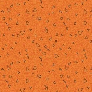 Best Bits - Triangles - Orange - Choice Fabrics4512-746