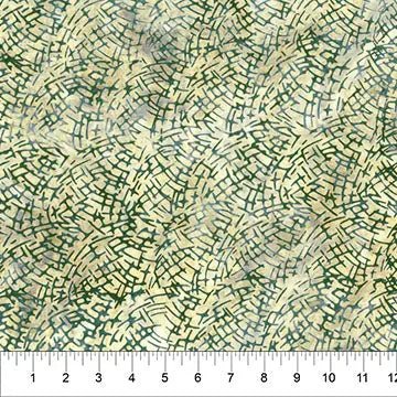 Green And Yellow Weave Changes In Seasons Cotton Batik 44"/45" Fabric Per Yard - Choice Fabrics83432-68