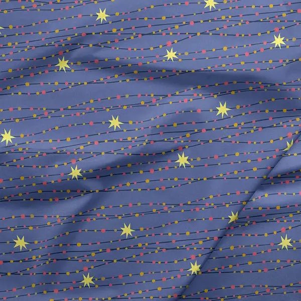 Blue Night Of The Nutcracker Metallic Stipe Cotton 44"/45" Fabric Per Yard - Choice Fabrics120-19581