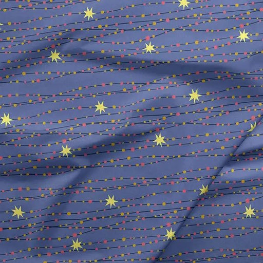 Blue Night Of The Nutcracker Metallic Stipe Cotton 44"/45" Fabric Per Yard - Choice Fabrics120-19581
