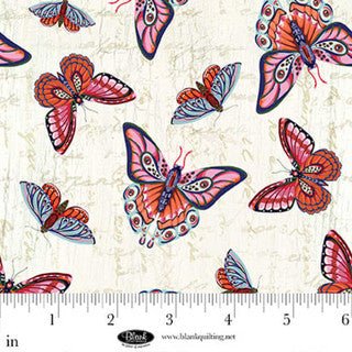 Cameo Appearance Butterflies Ivory Cotton 44"/45" Fabric Per Yard - Choice FabricsCAMEO-B-4649-41
