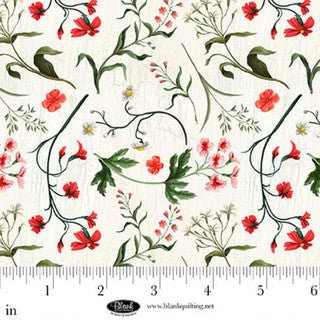 Cameo Appearance Weedy Flowers Ivory Cotton 44"/45" Fabric Per Yard - Choice FabricsCAMEO-B-4654-41