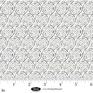 Cameo Appearance Circular Geometric White Cotton 44"/45" Fabric Per Yard - Choice FabricsCAMEO-B-4655-01