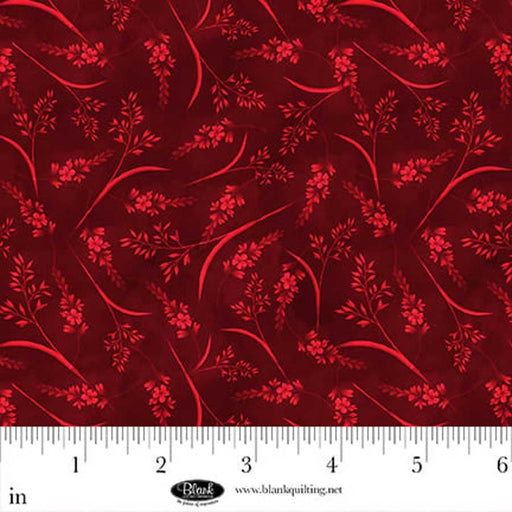 Cameo Appearance Tonal Flower with Leaves Red Cotton 44"/45" Fabric Per Yard - Choice FabricsCAMEO-B-4656-88