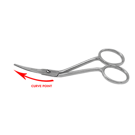 4" Fine Point, Mini Double Curved, Embroidery, Applique Scissors - Choice Fabrics748C