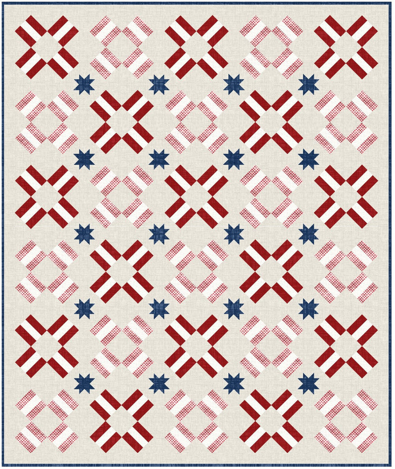 4th of July Night Sky Quilt Pattern - Paper Print Mailed Version - Choice Fabrics717337031071