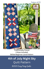 4th of July Night Sky Quilt Pattern - Paper Print Mailed Version - Choice Fabrics717337031071