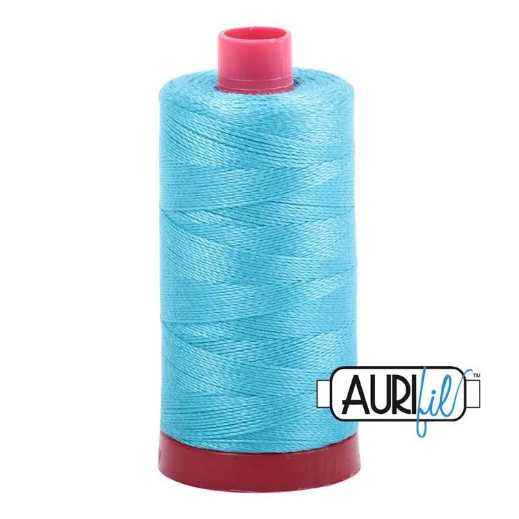 5005 Bright Turquoise Aurifil Cotton 12 WT Large Spool - Choice FabricsMK12SP-5005