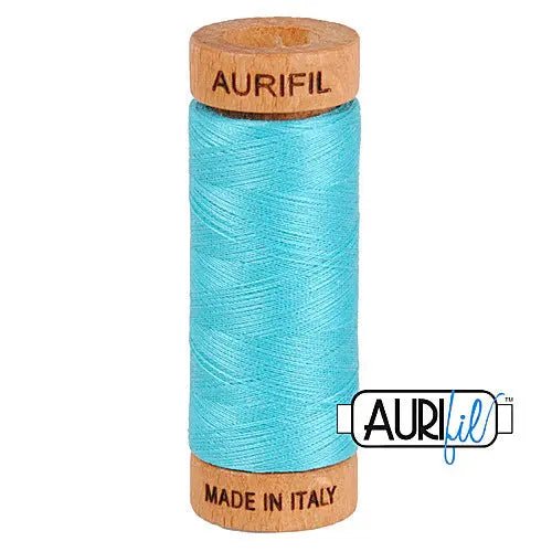 5005 Bright Turquoise Aurifil Cotton 80wt Spool - Choice FabricsMK80SP280-5005