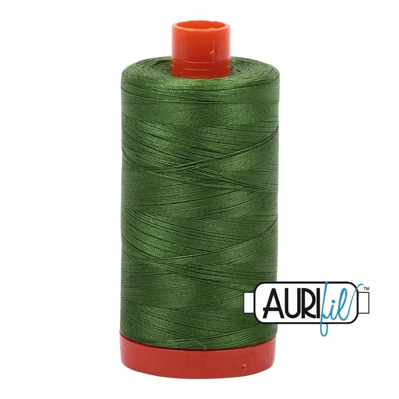 5018 Dark Green Grass Aurifil Cotton 50wt Large Spool - Choice FabricsMK50SP5018