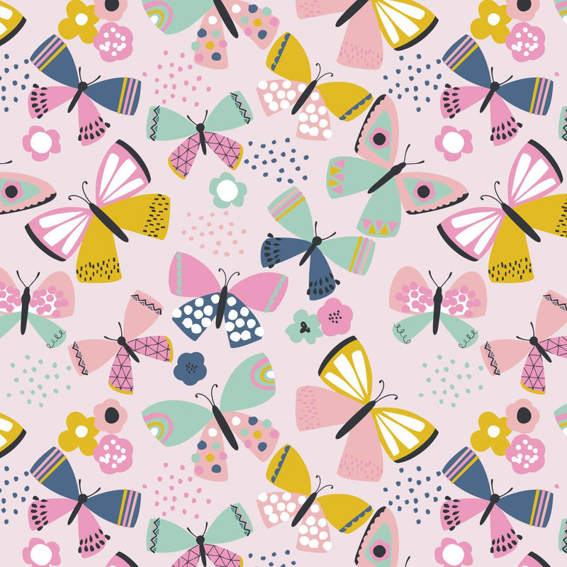Camelot Flannels - 50240105B - 01 - Playful Butterflies - Choice Fabrics50240105B-01