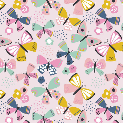 Camelot Flannels - 50240105B - 01 - Playful Butterflies - Choice Fabrics50240105B-01