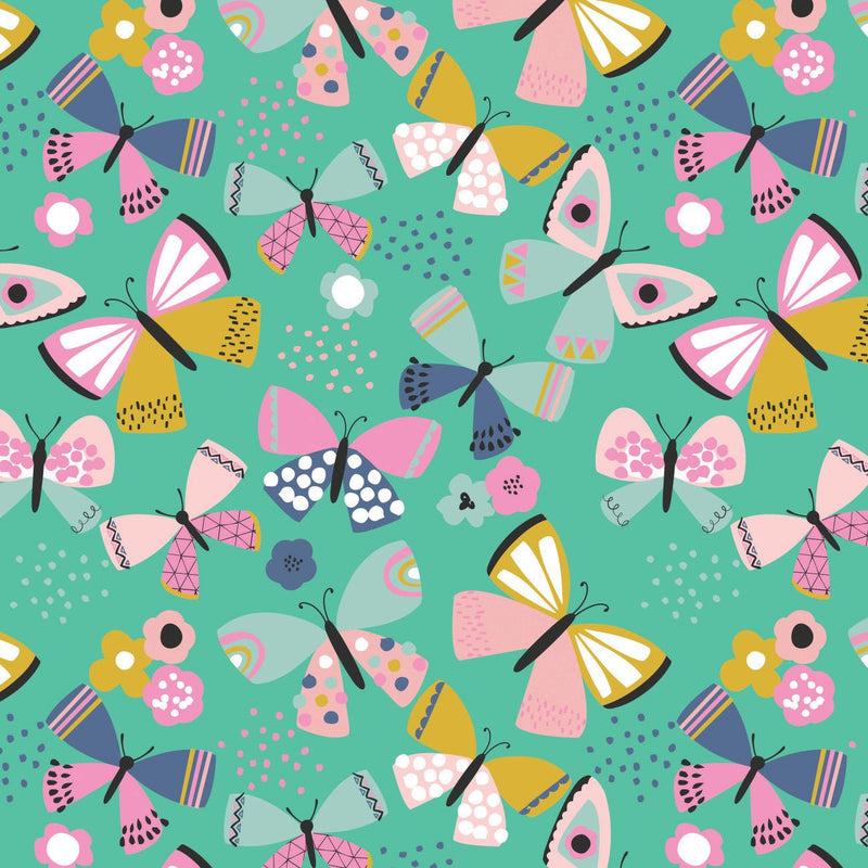 Camelot Flannels - 50240105B - 02 - Playful Butterflies - Choice Fabrics50240105B-02