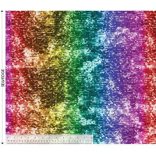 Multi Rainbow Sequins Wideback Cotton Fabric - Choice Fabrics53581DW-1