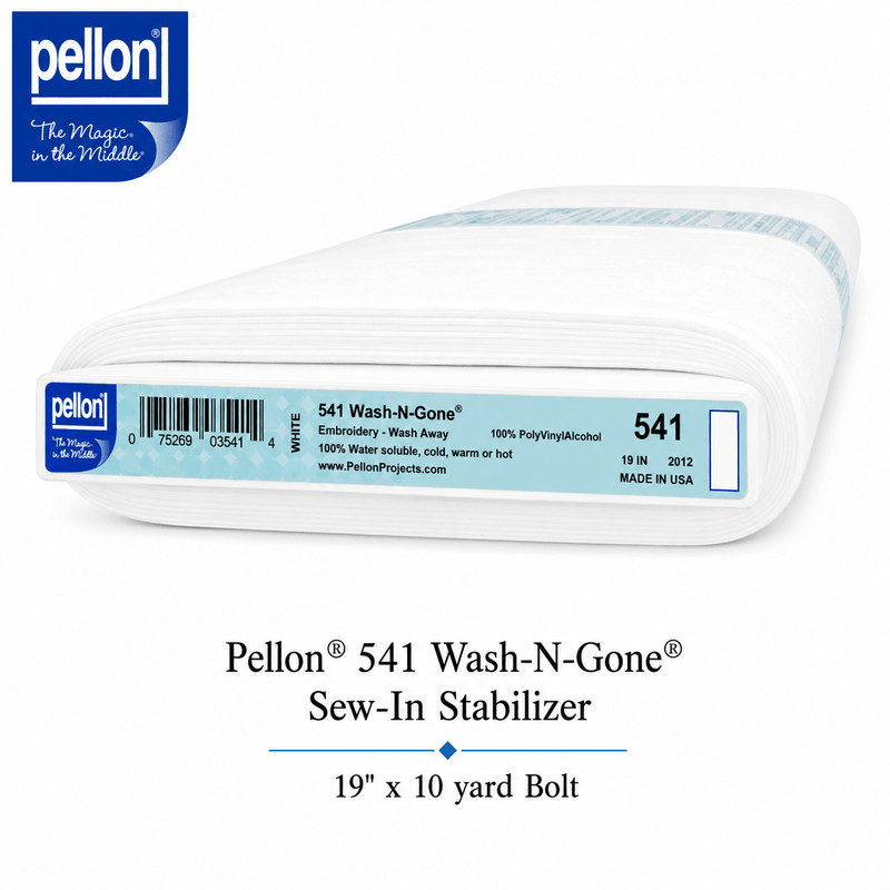 Pellon® 541 Wash-N-Gone® Sew-In Stabilizer – 19" x 10 Yard Bolt – White - Choice FabricsDS541-B10