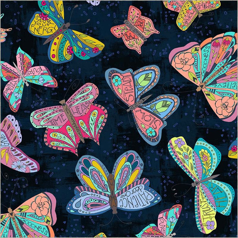 Ink Flutter 108" Cotton Fabric Per Yard - Choice Fabrics54702W-1DES