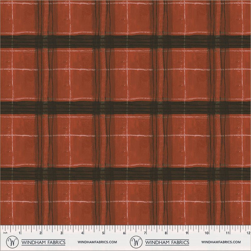 The Flannel One Window Pane Plaid Barn Red Flannel Cotton 42"/43" Fabric Per Yard - Choice Fabrics54922F-6