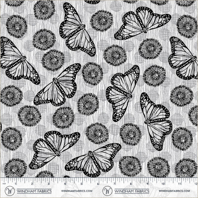 Winding Road Flight White Black Cotton 44"/45" Fabric Per Yard - Choice Fabrics55010-7