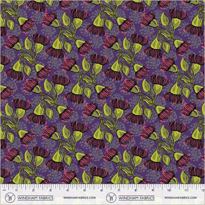 Winding Road Eucalyptus Grape Cotton 44"/45" Fabric Per Yard - Choice Fabrics55012-9