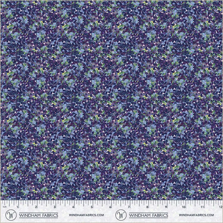 Navy Flowerbed Midnight Blooms Cotton 44"/45" Fabric Per Yard - Choice Fabrics55075-9