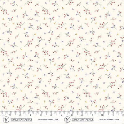 Aviva Sprig Ivory Cotton 44"/45" Fabric Per Yard - Choice Fabrics55106-5