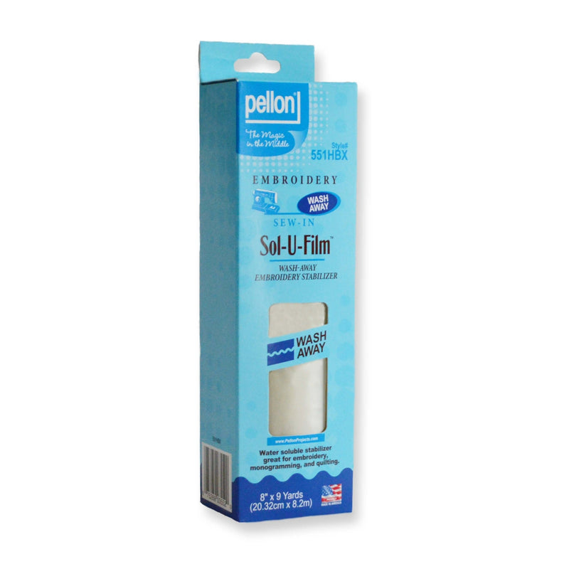 Pellon® 551 Sol-U-Film® Embroidery Stabilizer – 8" x 9 Yard Package – Clear - Choice FabricsDS551HBXPKG