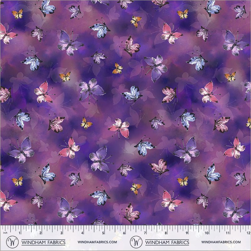 Violeta Butterfly Flight Purple 44"/45" Cotton Fabric Per Yard - Choice Fabrics55333-7
