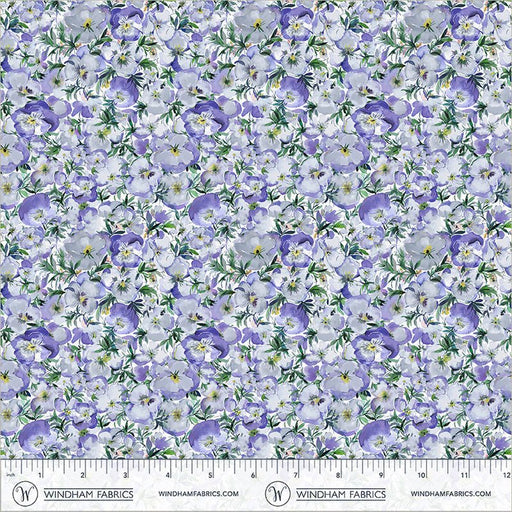 Violeta Perfect Pansies Periwinkle 44"/45" Cotton Fabric Per Yard - Choice Fabrics55334-1