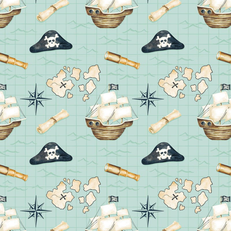 Camelot Flannels - 56240101B - 01 - Treasure Map - Choice Fabrics56240101B-01