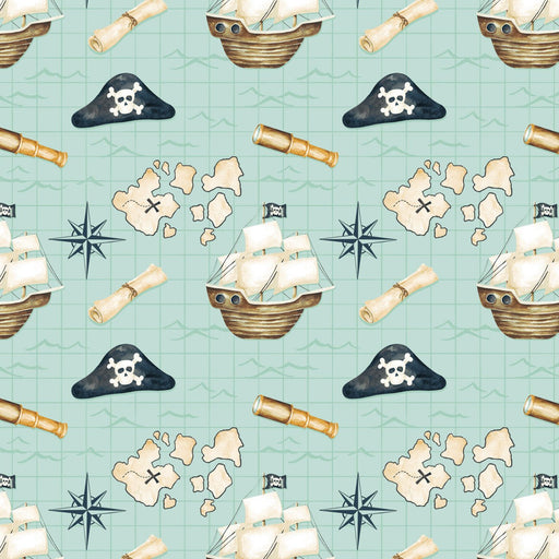 Camelot Flannels - 56240101B - 01 - Treasure Map - Choice Fabrics56240101B-01