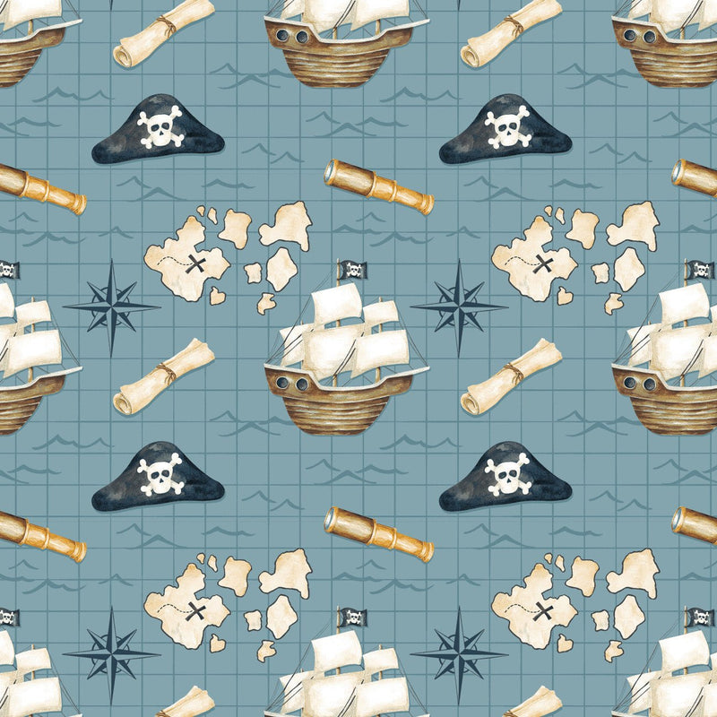 Camelot Flannels - 56240101B - 02 - Treasure Map - Choice Fabrics56240101B-02