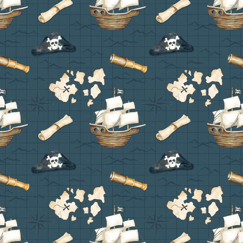 Camelot Flannels - 56240101B - 03 - Treasure Map - Choice Fabrics56240101B-03
