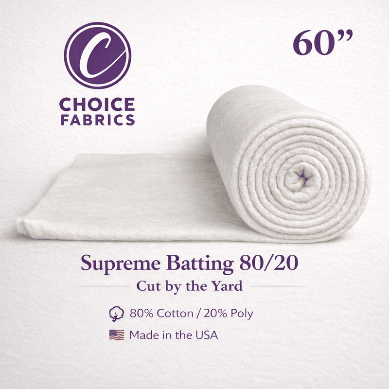 Supreme Batting 80/20 - 60" Wide - By the Yard - Choice FabricsCB-10000-002