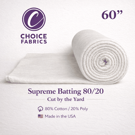Supreme Batting 80/20 - 60" Wide - By the Yard - Choice FabricsCB-10000-002