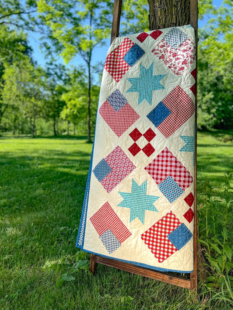Farmhouse Flags Quilt Pattern - Paper Print Version - Choice Fabrics717337031064