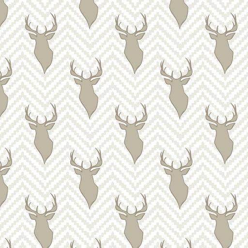Camelot Flannels - 66230301B - 01 - Rustic Textured Stags - Choice Fabrics66230301B-01