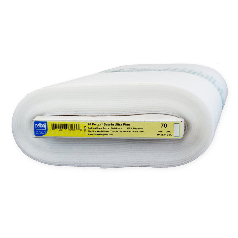 Pellon® 70 Peltex® Ultra-Firm Sew-In Stabilizer 20" x 10 yard Bolt (White)