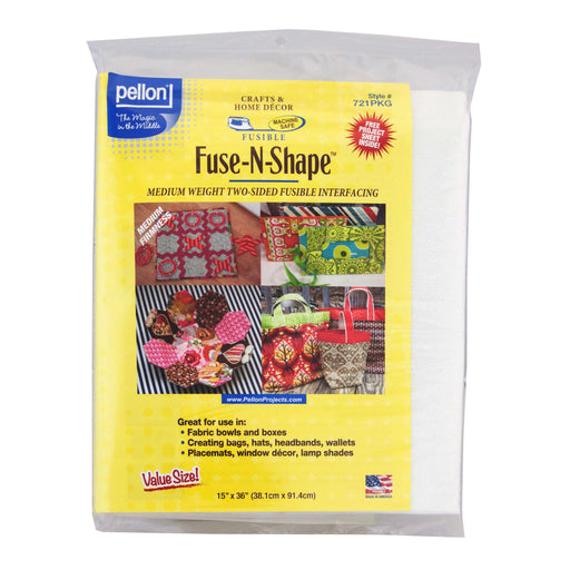 Pellon® 721 Fuse-N-Shape™ Mediumweight Fusible Stabilizer – 15" x 36" Package – White - Choice FabricsDS721PKG